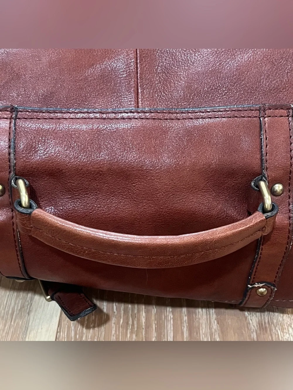 Tarnish Genuine Leather Brown Satchel Shoulder Bag 14x6x10